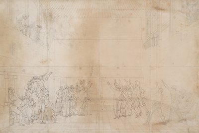 Study for The Oath of the Tennis Court by Jacques Louis David